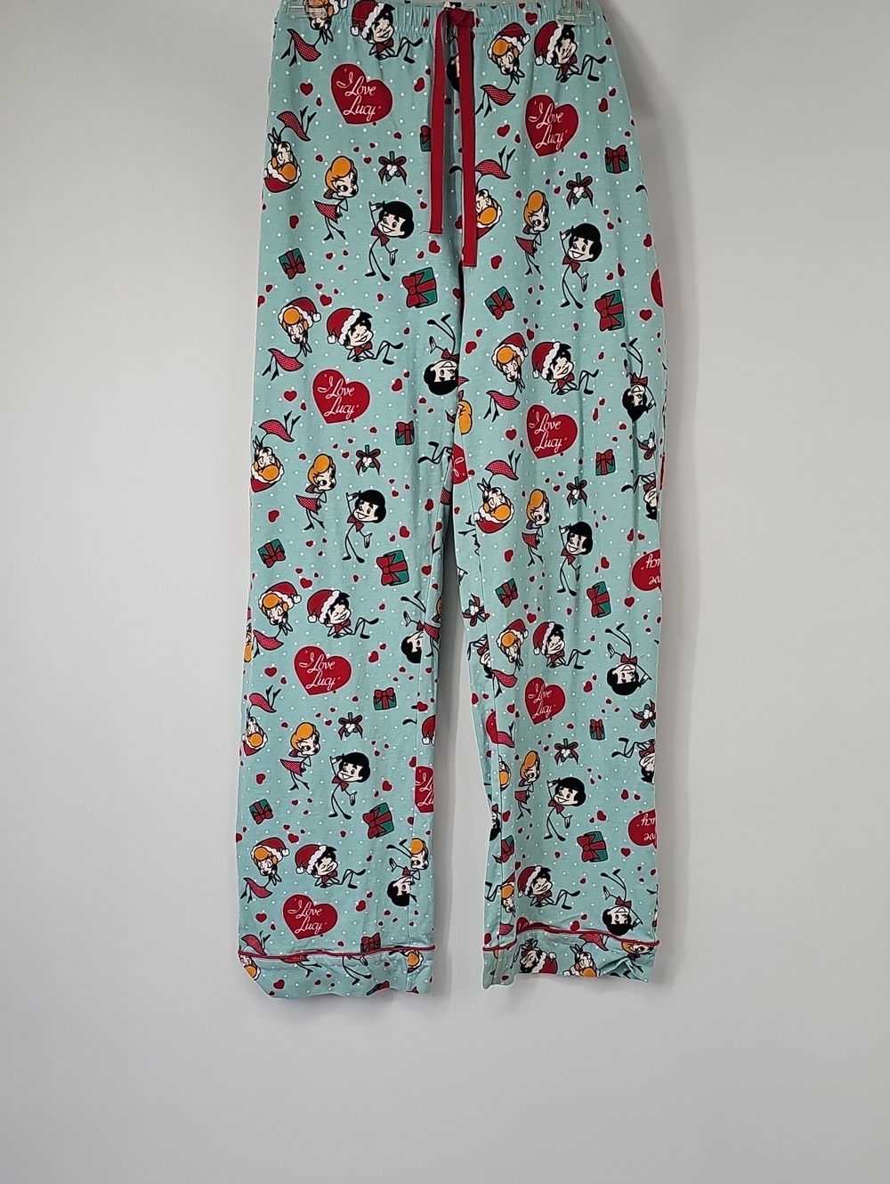 I❤️Lucy Holiday Pajama Bottoms w Images of Lucille Ball & Desi Arnez 100% Cotton